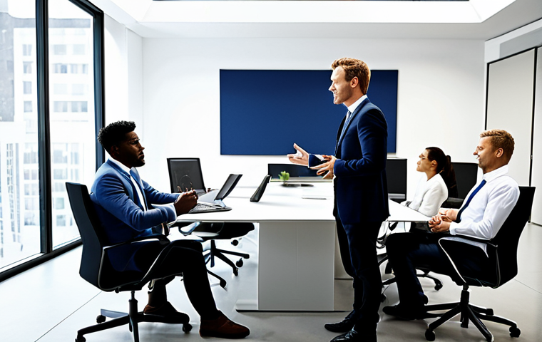 브랜드 커뮤니케이션 직무와 업무 자동화 - **Prompt:** "A diverse team collaborating in a modern office, brainstorming brand strategies, fully ...