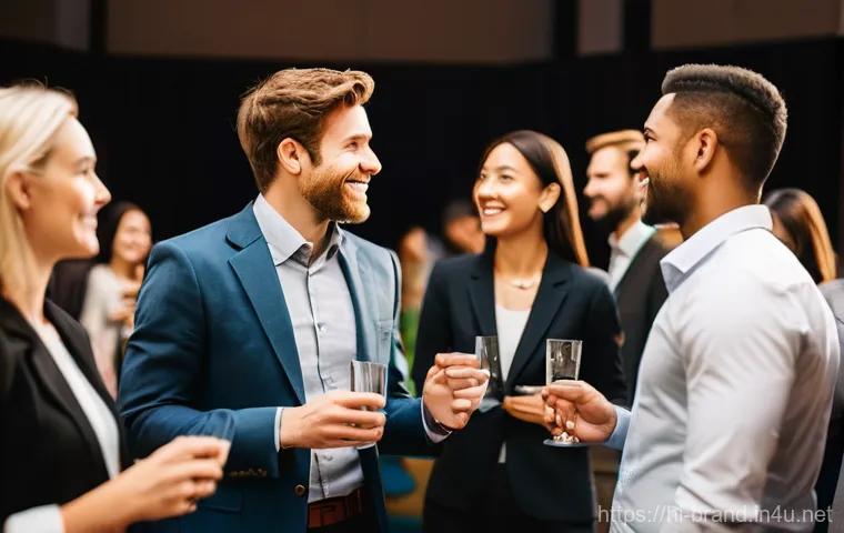 브랜드 커뮤니케이션 관련 컨퍼런스와 이벤트 - **Prompt:** "A futuristic digital marketing analyst, a person in their late 20s to early 30s, standi...