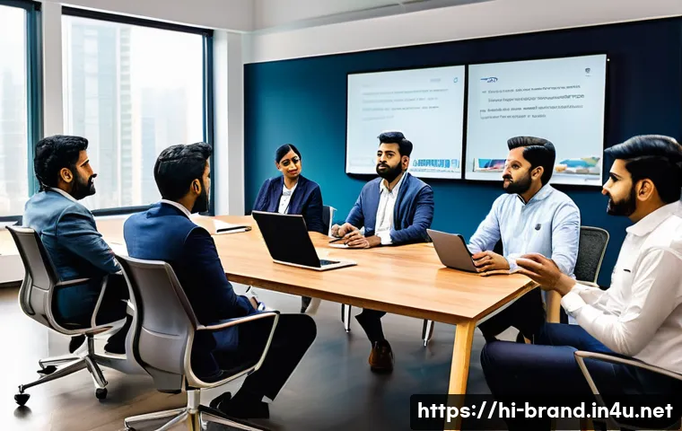 브랜드 커뮤니케이션 워크샵 리뷰 - A professional corporate workshop scene focused on brand communication with diverse Indian participa...