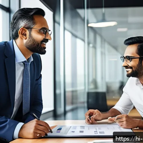 브랜드 커뮤니케이션 팀 빌딩 팁 - A diverse team of Indian professionals in a modern office setting, engaged in an open discussion aro...